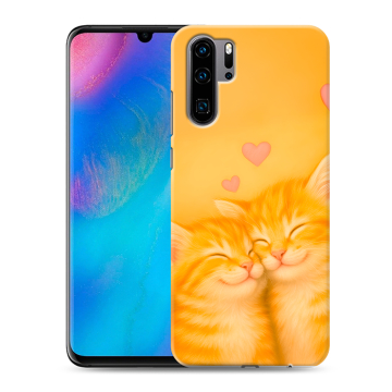 Силиконовый чехол на Huawei P30 Pro с принтом Милые котята