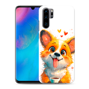 Силиконовый чехол на Huawei P30 Pro с принтом корги