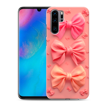 Силиконовый чехол на Huawei P30 Pro с принтом Розовые бантики Силиконовый чехол на Huawei P30 Pro с принтом Розовые бантики