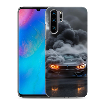 Силиконовый чехол на Huawei P30 Pro с принтом BMW БМВ