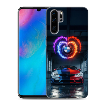 Силиконовый чехол на Huawei P30 Pro с принтом BMW БМВ