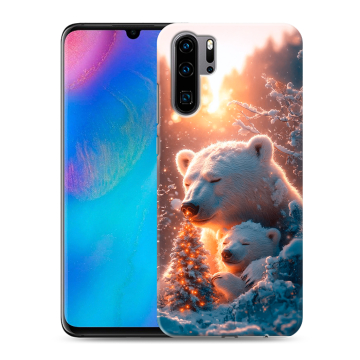 Силиконовый чехол на Huawei P30 Pro с принтом Новый год Силиконовый чехол на Huawei P30 Pro с принтом Новый год