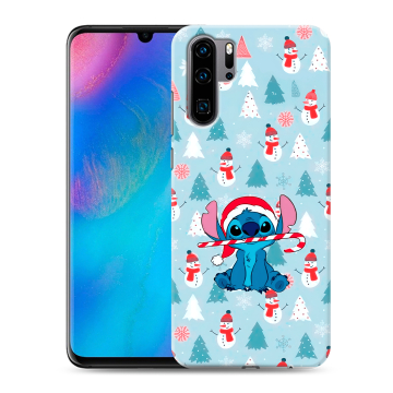 Силиконовый чехол на Huawei P30 Pro с принтом Стич Новый год Силиконовый чехол на Huawei P30 Pro с принтом Стич Новый год