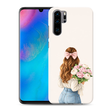 Силиконовый чехол на Huawei P30 Pro с принтом женский