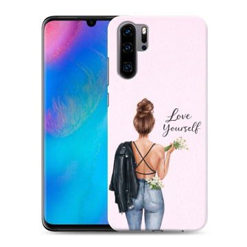 Силиконовый чехол на Huawei P30 Pro с принтом женский