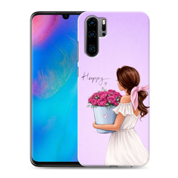 Силиконовый чехол на Huawei P30 Pro с принтом женский
