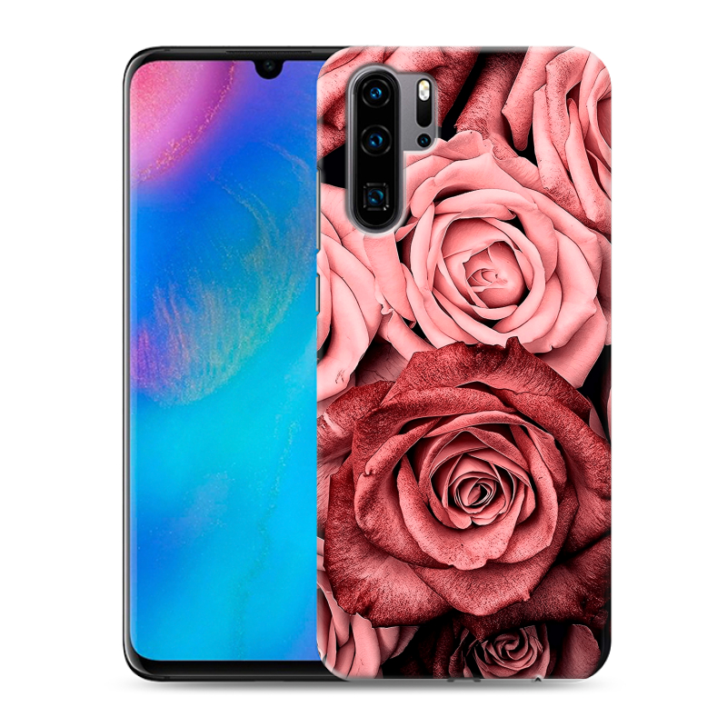 Силиконовый чехол на Huawei P30 Pro с принтом Цветы розы Силиконовый чехол на Huawei P30 Pro с принтом Цветы розы
