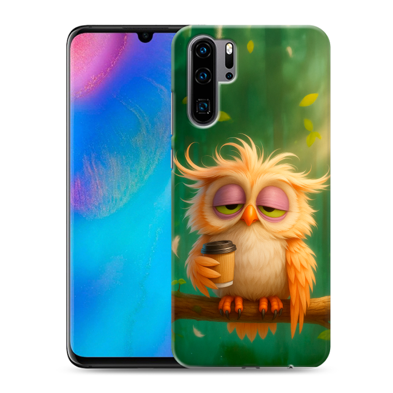 Силиконовый чехол на Huawei P30 Pro с принтом сова Силиконовый чехол на Huawei P30 Pro с принтом сова