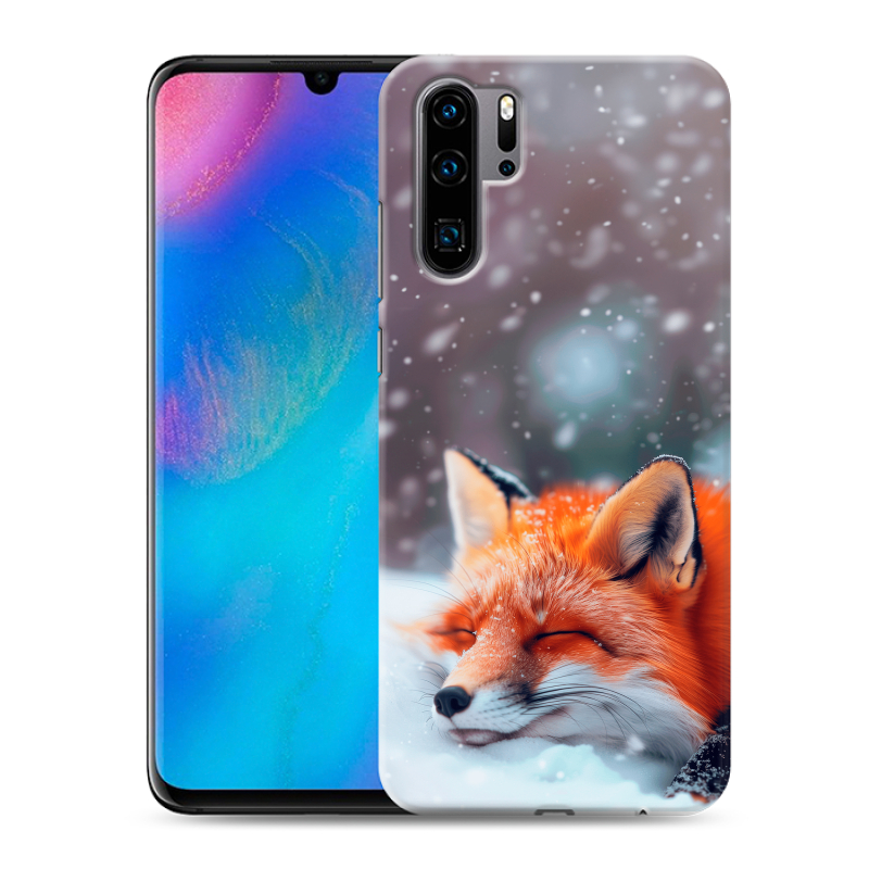 Силиконовый чехол на Huawei P30 Pro с принтом лиса Силиконовый чехол на Huawei P30 Pro с принтом лиса