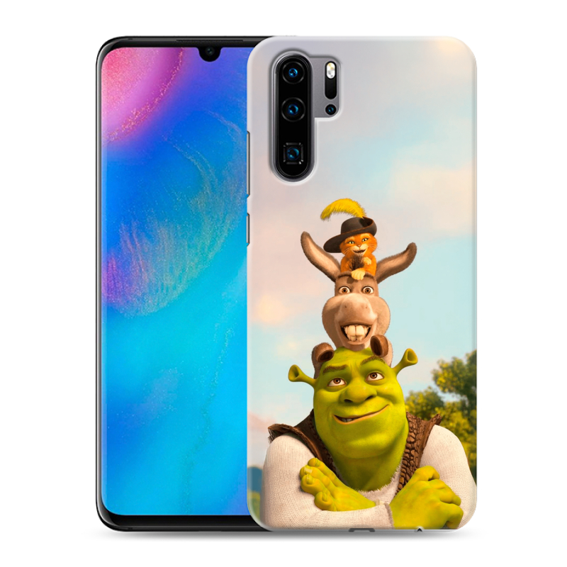 Силиконовый чехол на Huawei P30 Pro с принтом Шрек Shrek Силиконовый чехол на Huawei P30 Pro с принтом Шрек Shrek