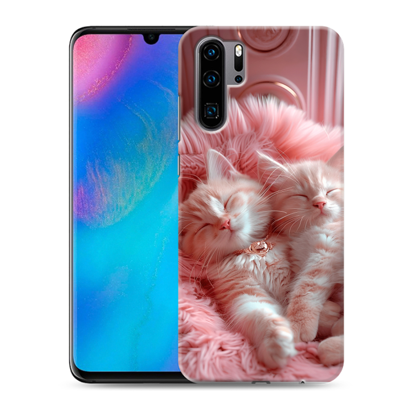 Силиконовый чехол на Huawei P30 Pro с принтом котята котики Силиконовый чехол на Huawei P30 Pro с принтом котята котики