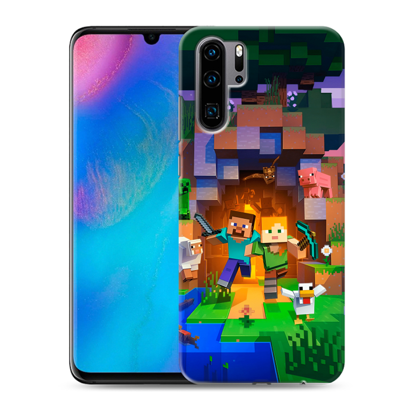 Силиконовый чехол на Huawei P30 Pro с принтом Майнкрафт Minecraft Силиконовый чехол на Huawei P30 Pro с принтом Майнкрафт Minecraft