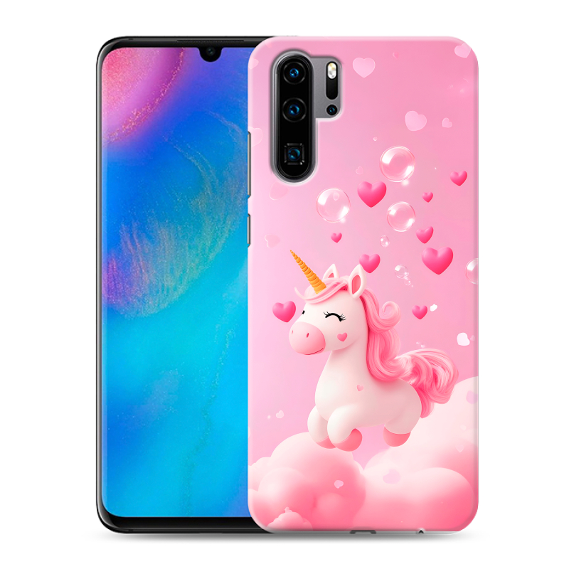 Силиконовый чехол на Huawei P30 Pro с принтом Единорог Силиконовый чехол на Huawei P30 Pro с принтом Единорог