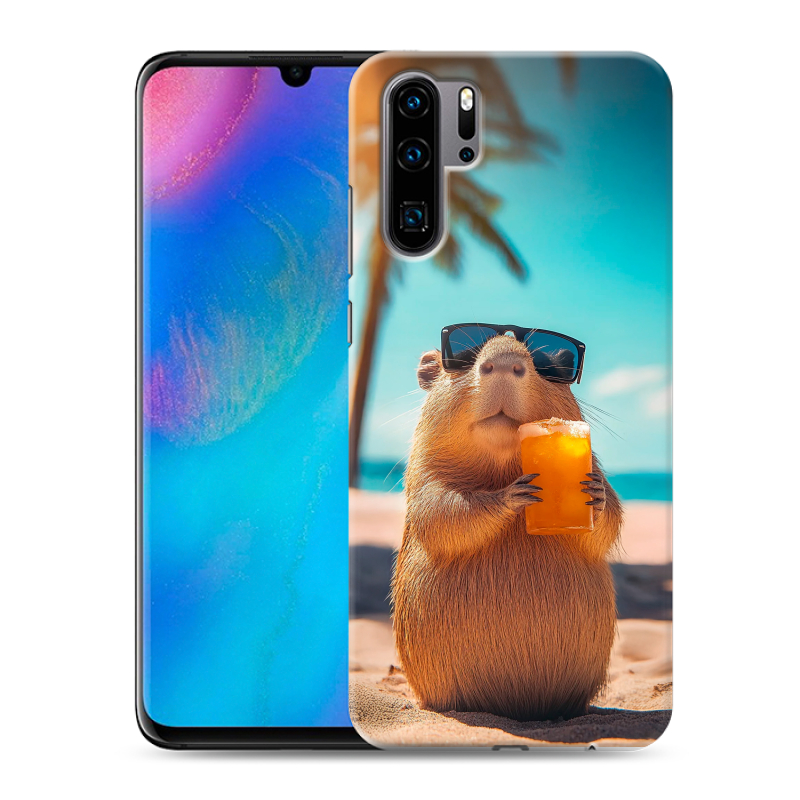 Силиконовый чехол на Huawei P30 Pro с принтом Капибара Силиконовый чехол на Huawei P30 Pro с принтом Капибара