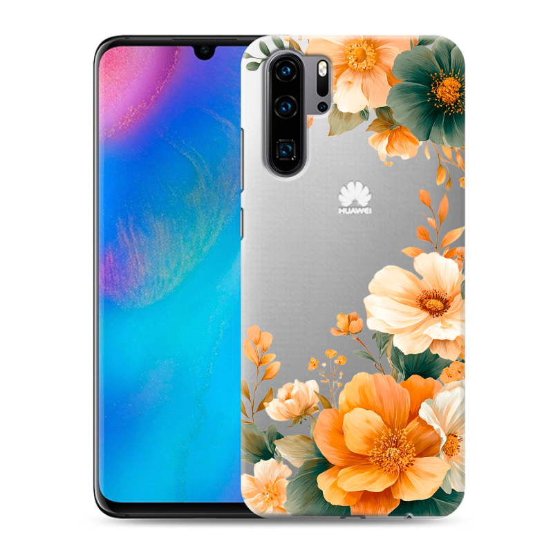 Силиконовый чехол на Huawei P30 Pro с принтом Цветы принт Силиконовый чехол на Huawei P30 Pro с принтом Цветы принт