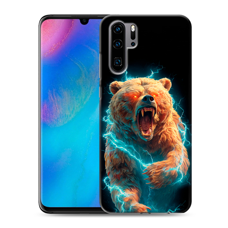 Силиконовый чехол на Huawei P30 Pro с принтом Медведь Силиконовый чехол на Huawei P30 Pro с принтом Медведь
