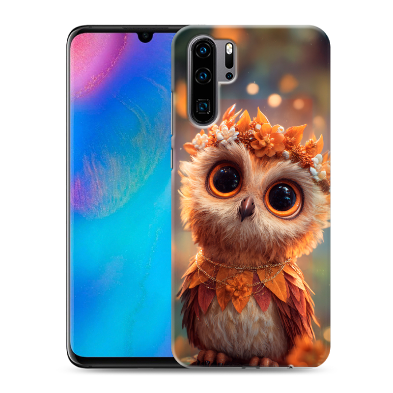 Силиконовый чехол на Huawei P30 Pro с принтом Милая сова Силиконовый чехол на Huawei P30 Pro с принтом Милая сова