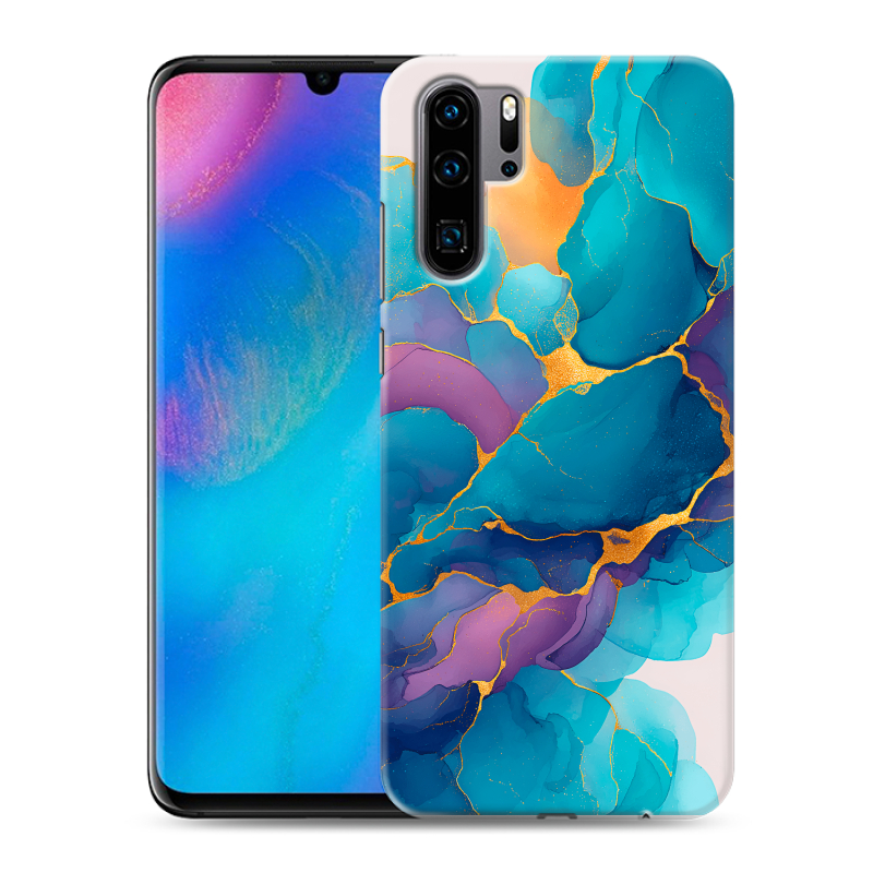 Силиконовый чехол на Huawei P30 Pro с принтом Мрамор блестки Силиконовый чехол на Huawei P30 Pro с принтом Мрамор блестки