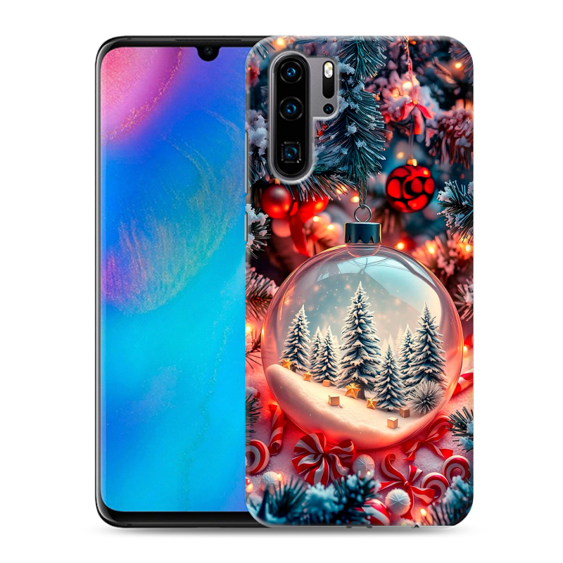Силиконовый чехол на Huawei P30 Pro с принтом Новый год Силиконовый чехол на Huawei P30 Pro с принтом Новый год