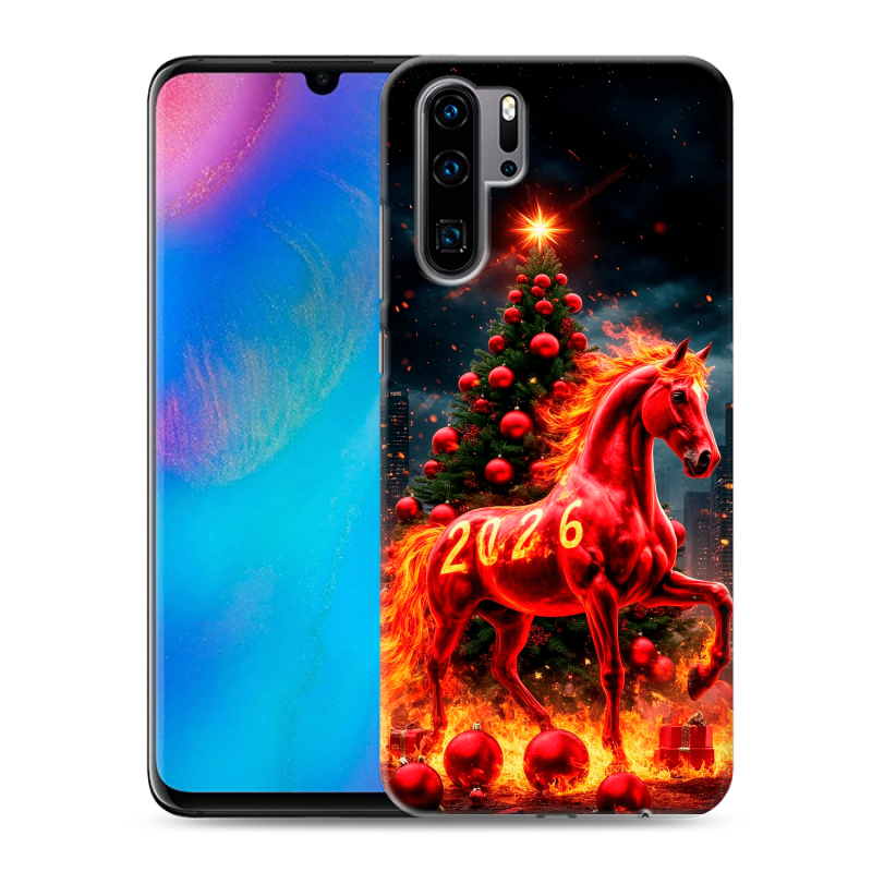 Силиконовый чехол на Huawei P30 Pro с принтом Новый год Силиконовый чехол на Huawei P30 Pro с принтом Новый год