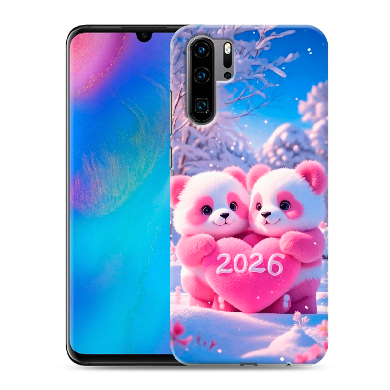 Силиконовый чехол на Huawei P30 Pro с принтом Новый год Силиконовый чехол на Huawei P30 Pro с принтом Новый год