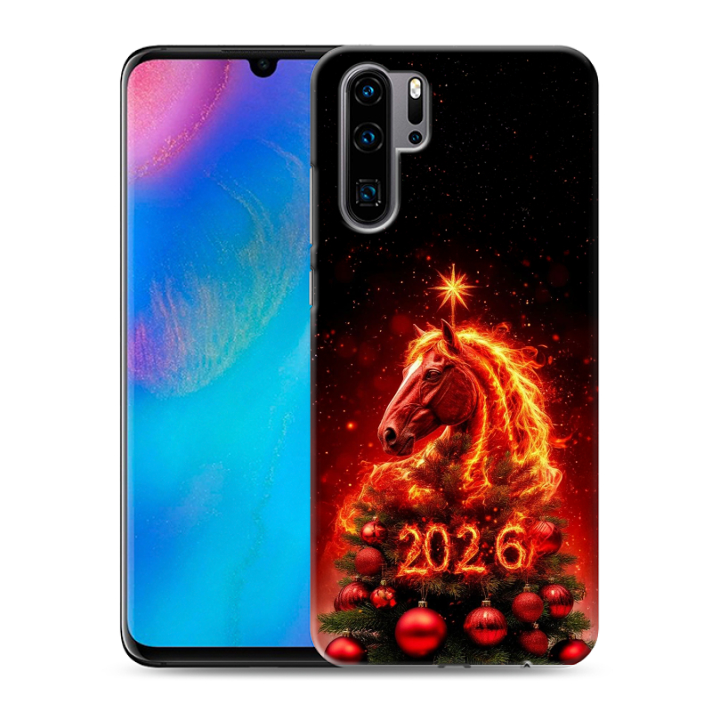 Силиконовый чехол на Huawei P30 Pro с принтом Новый год Силиконовый чехол на Huawei P30 Pro с принтом Новый год