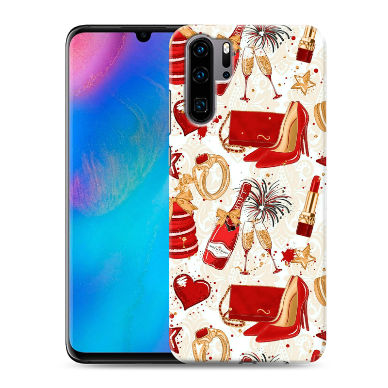 Силиконовый чехол на Huawei P30 Pro с принтом Новый год Силиконовый чехол на Huawei P30 Pro с принтом Новый год