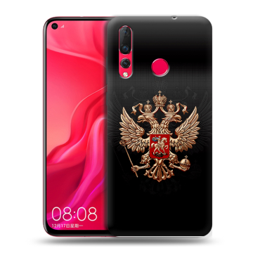 Силиконовый чехол на Huawei Nova 4 с принтом Герб России
