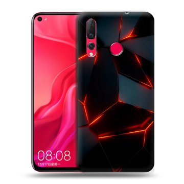 Силиконовый чехол на Huawei Nova 4 с принтом Яркие абстракции