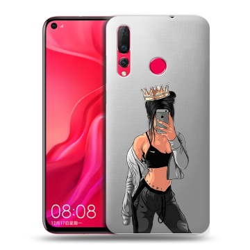 Силиконовый чехол на Huawei Nova 4 с принтом Женские принты