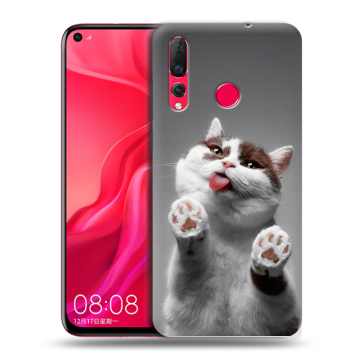 Силиконовый чехол на Huawei Nova 4 с принтом Коты