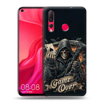 Силиконовый чехол на Huawei Nova 4 с принтом Скелет карты