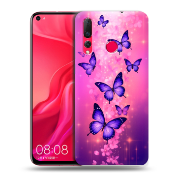 Силиконовый чехол на Huawei Nova 4 с принтом Бабочки