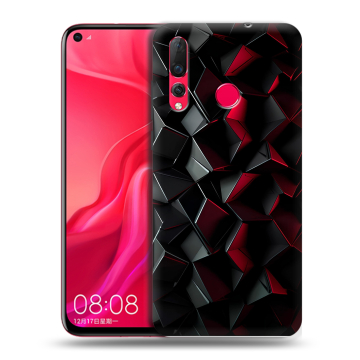Силиконовый чехол на Huawei Nova 4 с принтом Абстракция