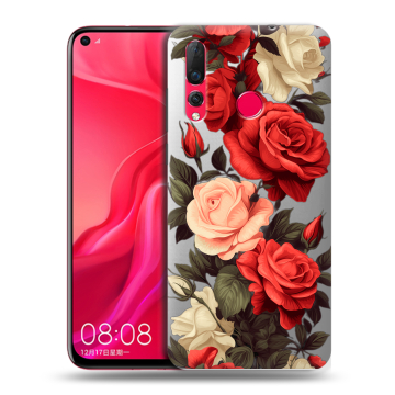 Силиконовый чехол на Huawei Nova 4 с принтом Розы Силиконовый чехол на Huawei Nova 4 с принтом Розы