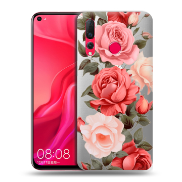 Силиконовый чехол на Huawei Nova 4 с принтом Розы Силиконовый чехол на Huawei Nova 4 с принтом Розы