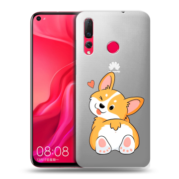 Силиконовый чехол на Huawei Nova 4 с принтом Корги Силиконовый чехол на Huawei Nova 4 с принтом Корги