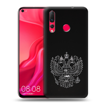 Силиконовый чехол на Huawei Nova 4 с принтом Герб России