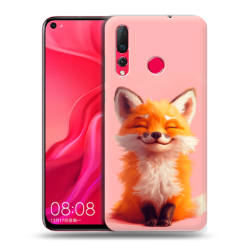 Силиконовый чехол на Huawei Nova 4 с принтом милая лиса