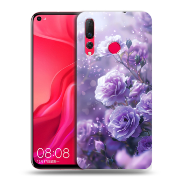 Силиконовый чехол на Huawei Nova 4 с принтом Розы цветы