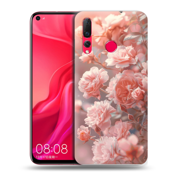 Силиконовый чехол на Huawei Nova 4 с принтом Розовые розы Силиконовый чехол на Huawei Nova 4 с принтом Розовые розы
