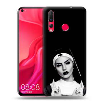Силиконовый чехол на Huawei Nova 4 с принтом монашка Силиконовый чехол на Huawei Nova 4 с принтом монашка