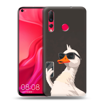 Силиконовый чехол на Huawei Nova 4 с принтом утка в очках Силиконовый чехол на Huawei Nova 4 с принтом утка в очках