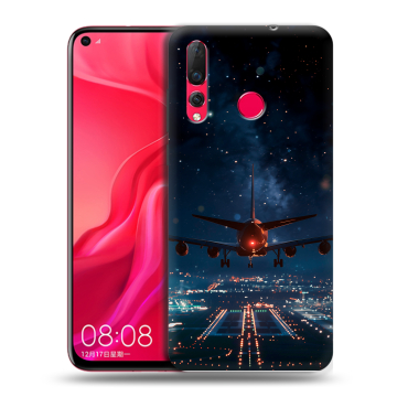 Силиконовый чехол на Huawei Nova 4 с принтом самолет Силиконовый чехол на Huawei Nova 4 с принтом самолет