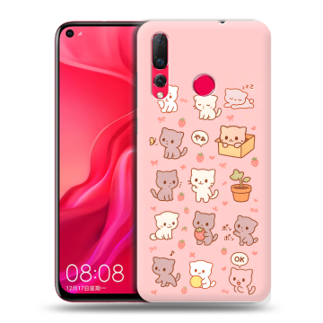 Силиконовый чехол на Huawei Nova 4 с принтом Hello Kitty Хелоу Кити