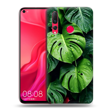Силиконовый чехол на Huawei Nova 4 с принтом Листья Силиконовый чехол на Huawei Nova 4 с принтом Листья