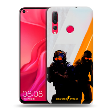 Силиконовый чехол на Huawei Nova 4 с принтом Контер страйк Counter strike