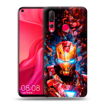 Силиконовый чехол на Huawei Nova 4 с принтом Железный человек Ironman Силиконовый чехол на Huawei Nova 4 с принтом Железный человек Ironman