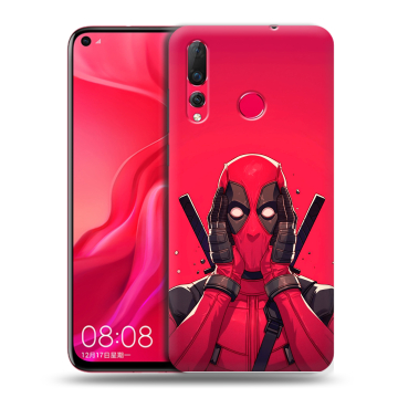 Силиконовый чехол на Huawei Nova 4 с принтом Дедпул Deadpool