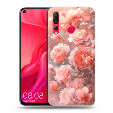 Силиконовый чехол на Huawei Nova 4 с принтом Розы цветы
